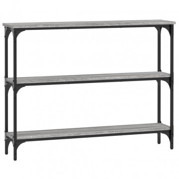 Măsuță consolă, gri sonoma, 100x22,5x75 cm, lemn prelucrat - Img 2