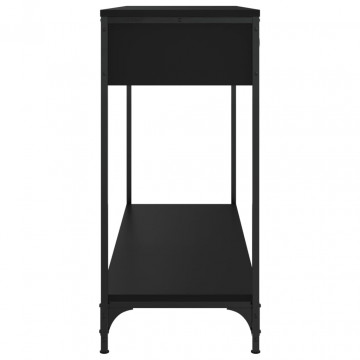 Măsuță consolă, negru, 100x34,5x75 cm, lemn compozit - Img 6