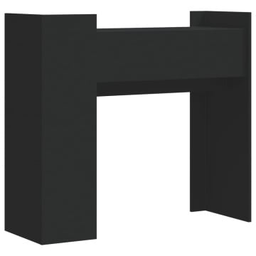 Măsuță consolă, negru, 100x35x90 cm, lemn prelucrat - Img 5