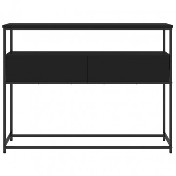 Măsuță consolă, negru, 100x40x75 cm, lemn compozit - Img 5