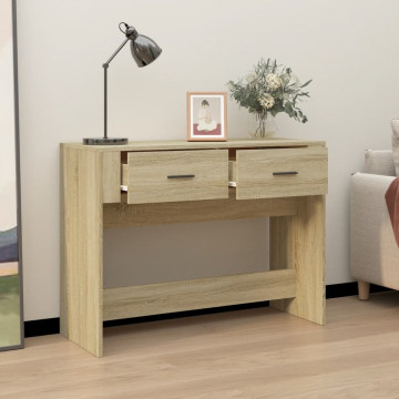 Măsuță consolă, stejar sonoma, 100x39x75 cm, lemn prelucrat - Img 3