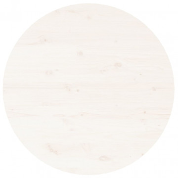 Măsuță de cafea, alb, Ø 55x45 cm, lemn masiv de pin - Img 5