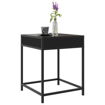 Măsuță de cafea cu LED infinity, negru, 40x40x51 cm - Img 8