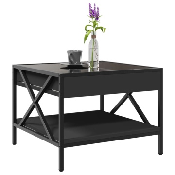 Măsuță de cafea cu LED infinity, negru, 50x50x38 cm - Img 8