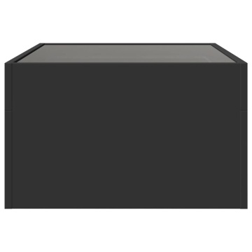 Măsuță de cafea cu LED infinity, negru, 70x50x30 cm - Img 6