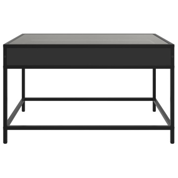 Măsuță de cafea cu LED infinity, negru, 70x50x41 cm - Img 8
