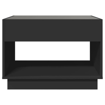 Măsuță de cafea cu LED infinity, negru, 70x50x50 cm - Img 5