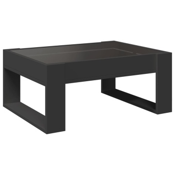 Măsuță de cafea cu LED infinity, negru, 70x53x30 cm - Img 7
