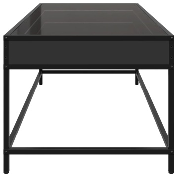 Măsuță de cafea cu LED infinity, negru, 90x50x41 cm - Img 6