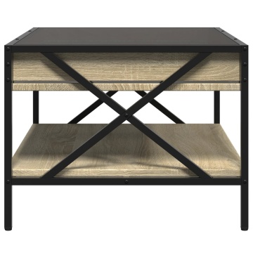 Măsuță de cafea cu LED infinity, stejar sonoma, 70x50x38 cm - Img 6