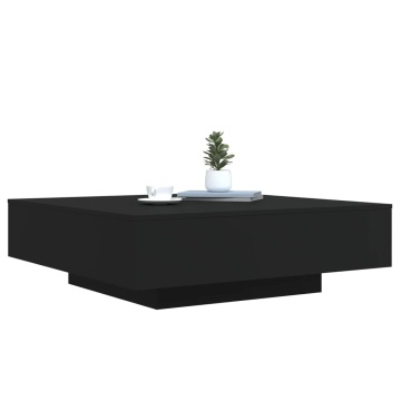 Măsuță de cafea cu lumini LED, negru, 100x100x31 cm - Img 8