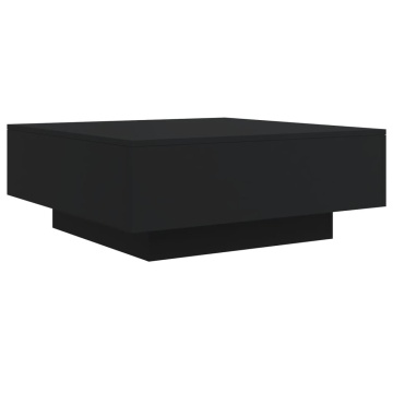 Măsuță de cafea cu lumini LED, negru, 80x80x31 cm - Img 3