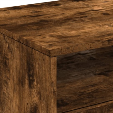 Măsuță de cafea cu lumini LED, stejar fumuriu, 90x49x40 cm - Img 7