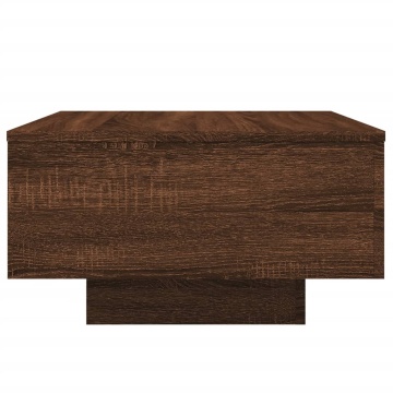 Măsuță de cafea cu lumini LED, stejar maro, 55x55x31 cm - Img 5