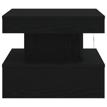 Masuta de cafea cu lumini LED Stejar negru 50x50x40 cm - Img 6
