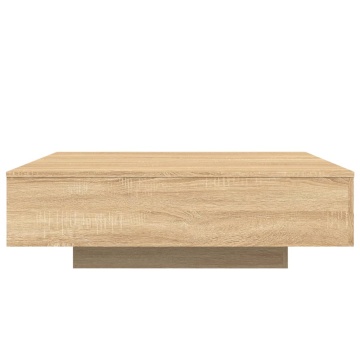 Măsuță de cafea cu lumini LED, stejar sonoma, 100x100x31 cm - Img 6