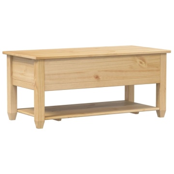 Măsuță de cafea cu sertare Corona, 100x48x45 cm, lemn masiv pin - Img 5
