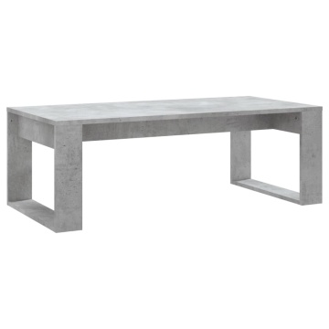 Măsuță de cafea, gri beton, 102x50x35 cm, lemn prelucrat - Img 2