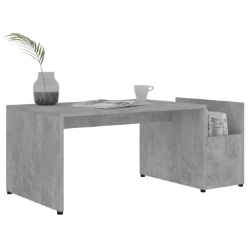 Măsuță de cafea, gri beton, 90 x 45 x 35 cm, PAL - Img 3