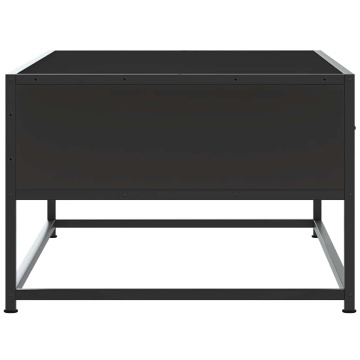 Măsuță de cafea, negru, 100x50x35 cm, lemn prelucrat și metal - Img 5