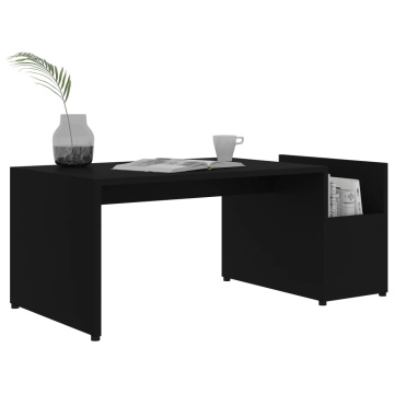 Măsuță de cafea, negru, 90x45x35 cm, PAL - Img 3