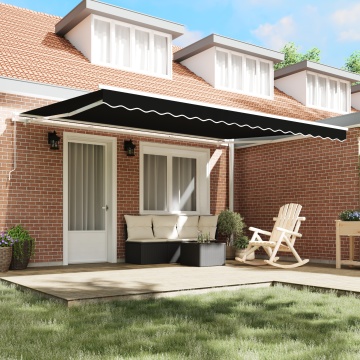 Material de înlocuire pentru marchiză cadru 4.5x3 m Negru - Img 3