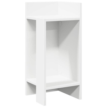 Mese laterale 2 buc cu raft alb 25,5x27x60 cm - Img 2