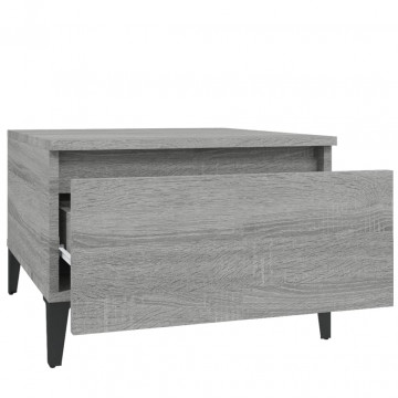 Mese laterale 2 buc. gri sonoma 50x46x35 cm lemn compozit - Img 7