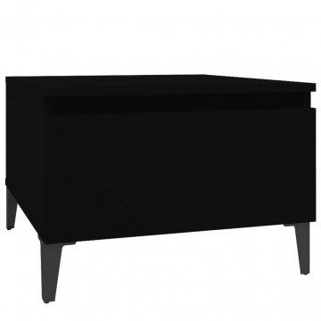 Mese laterale, 2 buc., negru, 50x46x35 cm, lemn compozit - Img 5