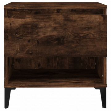 Mese laterale 2 buc. stejar fumuriu 50x46x50 cm lemn compozit - Img 6