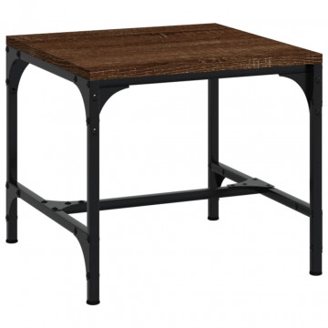 Mese laterale, 2 buc. stejar maro 40x40x35 cm lemn prelucrat - Img 8