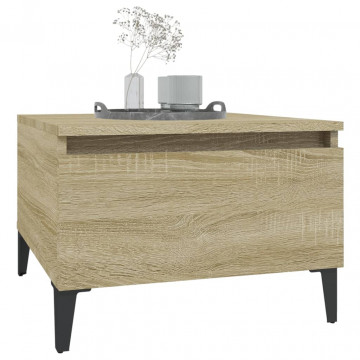 Mese laterale 2 buc. stejar sonoma 50x46x35 cm lemn compozit - Img 4