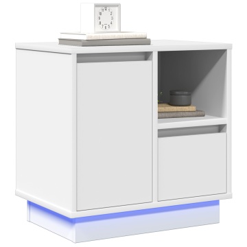 Noptieră cu LED Alb 50x34,5x50 cm - Img 3