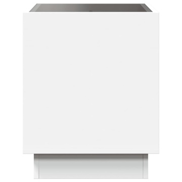 Noptieră cu LED infinity, alb, 50x50x50 cm - Img 6