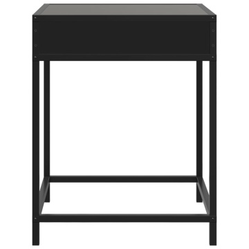 Noptieră cu LED infinity, negru, 40x40x51 cm - Img 5