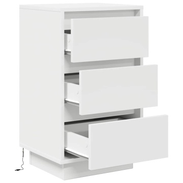 Noptiera cu lumini LED alb 38x34x65 cm - Img 5