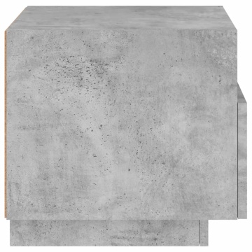 Noptieră cu lumini LED, gri beton, 40x39x37 cm - Img 7