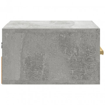 Noptieră de perete, gri beton, 35x35x20 cm - Img 6