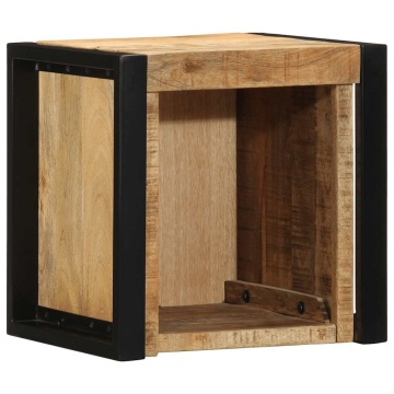 Noptiere 2 buc 40x35x40 cm lemn masiv de mango - Img 2