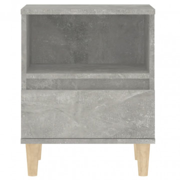 Noptiere, 2 buc., gri beton, 40x35x50 cm - Img 6