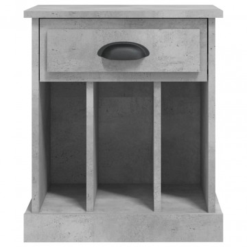 Noptiere, 2 buc., gri beton, 43x36x50 cm - Img 6