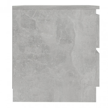 Noptiere, 2 buc., gri beton, 50x39x43,5 cm, PAL - Img 5