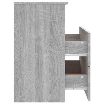 Noptiere, 2 buc., gri sonoma, 50x32x60 cm - Img 7