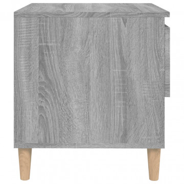 Noptiere, 2 buc., gri sonoma, 50x46x50 cm, lemn prelucrat - Img 5