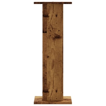 Noptiere, 2 buc., lemn vechi, 30x30x80 cm, lemn prelucrat - Img 4