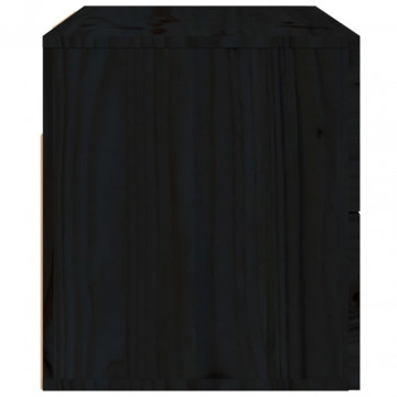 Noptiere de perete, negru, 50x36x40 cm - Img 6