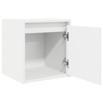 Noptiere montate pe perete 2 buc Alb 38x34x40 cm - Img 5