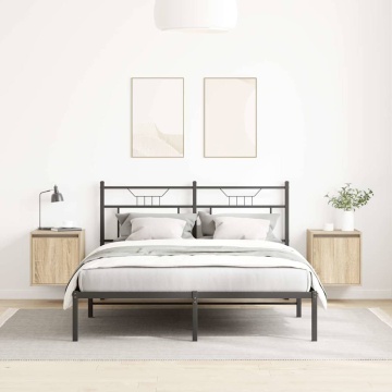 Noptiere montate pe perete 2 buc Stejar Sonoma 38x34x40 cm - Img 3