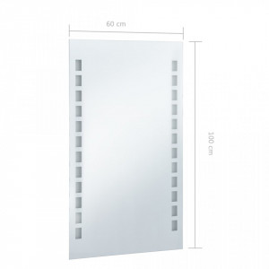 Oglindă cu LED de perete de baie, 60 x 100 cm - Img 7