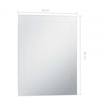 Oglindă cu LED de perete pentru baie, 50 x 60 cm - Img 6